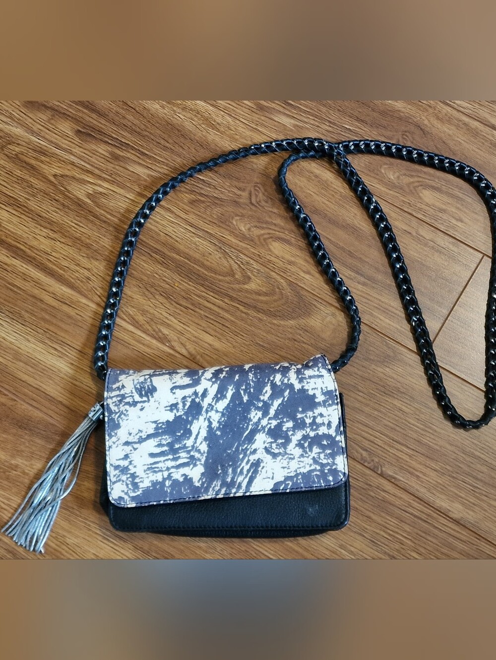 Aimee Kestenberg Abstract Print Crossbody Bag Black & White